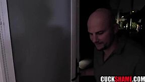 milf teacher fucks big cock janitor rough while cuckold husband watches closely