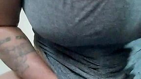 Tattooed Brunette Tits Fuck Dildo Hard