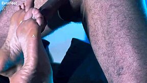 Toes ache for hot cum load