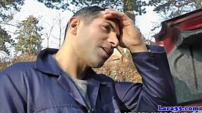 cheeky plumber fills english milf pipe