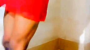 why does this shemale sissy piss all over her own body?