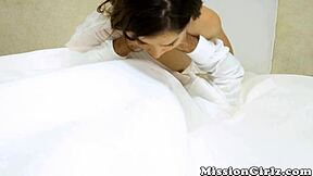 shy mormon teen 18+ shyly strokes and sucks massive cock loosening her inhibitions