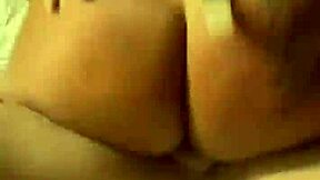 Cuck hubby watches young stud gap his lingerie wife's ass on huge cock!