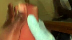 Stocking slut deepthroats huge sex toy like a bdsm slave in dorm until nasty cum in mouth