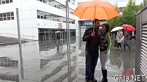 Boyfriend sells barely legal 18+ teen girlfriend for rough hardcore fucking, blowjob and pussy pounding by strangers