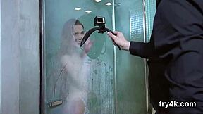 cute teen pov blowjob on cock leads to hardcore fucking of her slim tight pussy