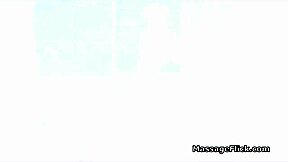 Sensual big tit blonde gets fucked during fireplace massage