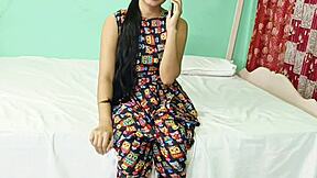 Mummy lies about jhut to get fucked by boyfriend, dirty talk while riding his cock hard.