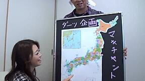 japanese mommy maki hojo moans sucking cock while riding in car uncensored