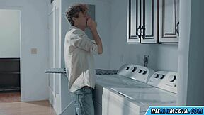 Man, this sweet babysitter's big natural tits are unreal