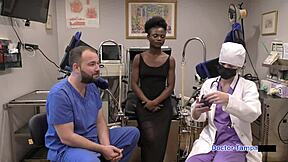 dr tampa gives neighbor rina arem first wild gyno exam!