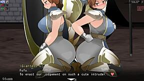 yume the huge tall giantess overpowers and defeats her tiny foe in epic struggle