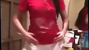 damn, this hot indian girl shakes it wild dancing private with her friends.