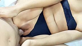 Mummy lies about jhut to get fucked by boyfriend, dirty talk while riding his cock hard.