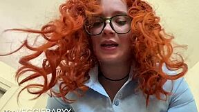 Step-sister's cfnm femdom exam leads to gloved handjob explosion full vid!