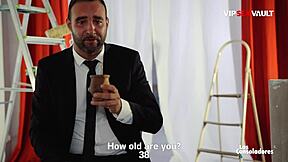 Old Stud Hammers Blonde Sicilia's Tight Pussy Hardcore Doggystyle to Cumshot