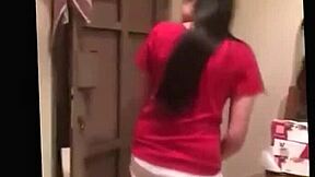 damn, this hot indian girl shakes it wild dancing private with her friends.