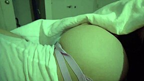 step brother sneaks into bed with sister for cash sex, handjob turns to pussy pounding.