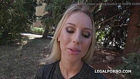 blonde russian kira thorn takes rough 5on1 double anal penetration gaping ass to mouth deepthroat cum facial and swallow