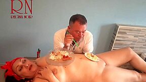 hey guest wanna eat from naked waitress navel in restaurant?