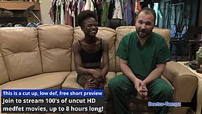 dr tampa gives neighbor rina arem first wild gyno exam!