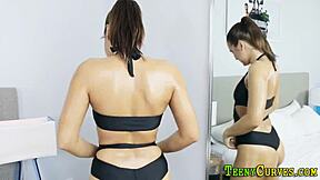 Huge Bubble Butt Teen Swallows Monster Cock!