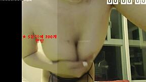 Bagel Soo Strips Teasingly Ripping Clothes in Seductive Display