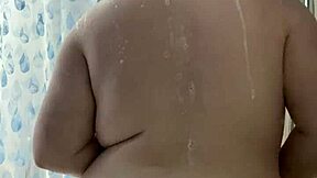 hey check out showering with this chubby goth babe so steamy