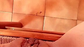 super relaxed brunette slowly grinds her swollen pregnant pussy in slow motion closeup