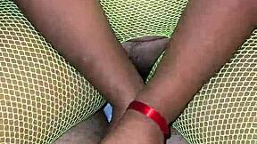 latina milf housewife massages hubby's dick then takes cumshot on ass