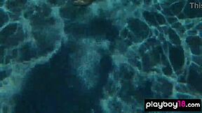 Naked Ebony Milf Ana Foxxx Fingers Hairy Pussy Under Water