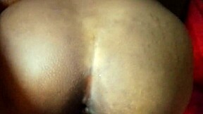 Amateur Couple's Big Black Cock Doggystyle Creampie in Bent Over Nigérienne Pussy