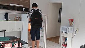 stepmom caught me spying her lingerie now she punishes with anal assfuck