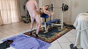 whoa gym whore gets unexpected creampie pussyfucking with moaning petite milf!