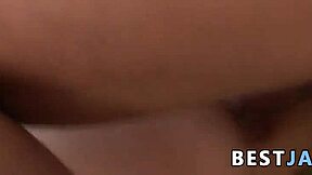 Young japanese babe slurps cock wildly in uncensored jav blowjob