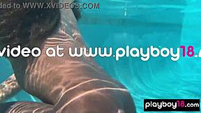 Naked Ebony Milf Ana Foxxx Fingers Hairy Pussy Under Water