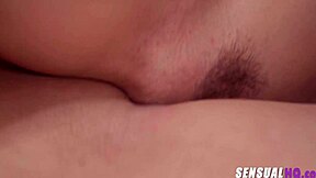 Her cheating cunt tastes so sweet as fingers tease clit during sensual lesbian scissoring kiss