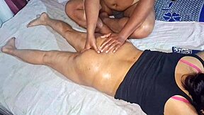 desi indian bhabhi gets full nude oiled massage with juicy tits and wet pussy moaning!