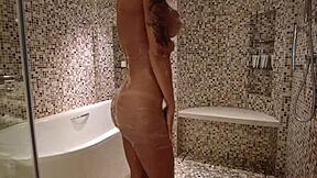monika fox naked shower tempts your gaze
