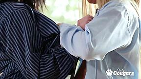 Brooke Summers and Brooklyn Rose dive into each other's wet milf pussies with hot lesbian licks