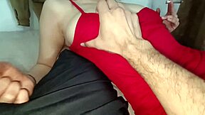 he lights a cigar and sucks his latina neighbor's monster cock deep while she moans young and skinny