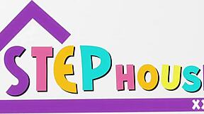 Tattooed brunette milf bends over for roommate's doggystyle creampie with dirty talk