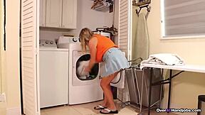 kat lucious gives her busty mature milf mother-in-law handjob squeezing big tits over40handjobs style