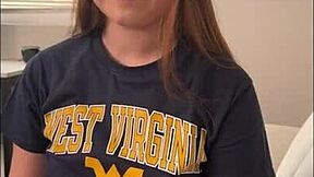 18YO College Coed Ava Marina Fucks Hard in Dorm Bent Over Doggystyle Cowgirl Deepthroat