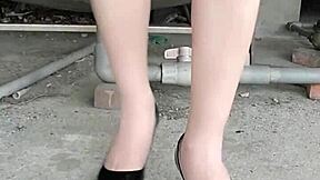 shemale ting xuan pisses outdoors anal fucks masturbates public ladyboy exposure