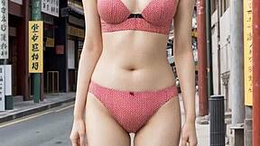 Chinatown models pose in sexy lingerie and panties