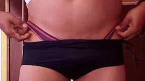 my wife's panties and lingerie look so hot with dildo play