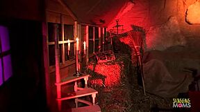 sexy alicia rhodes in black lingerie sucks cock rides missionary fingers big tits hard