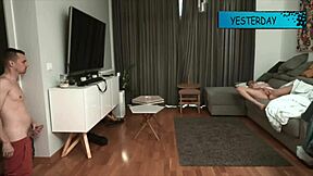 Day 27 - stepmom CHEATS husband with DOGGYSTYLE phone fuck to STEPSON