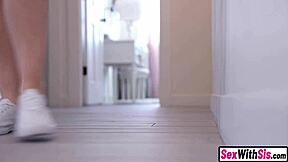 big ass stepsis catches hung stepbro peeping her curves